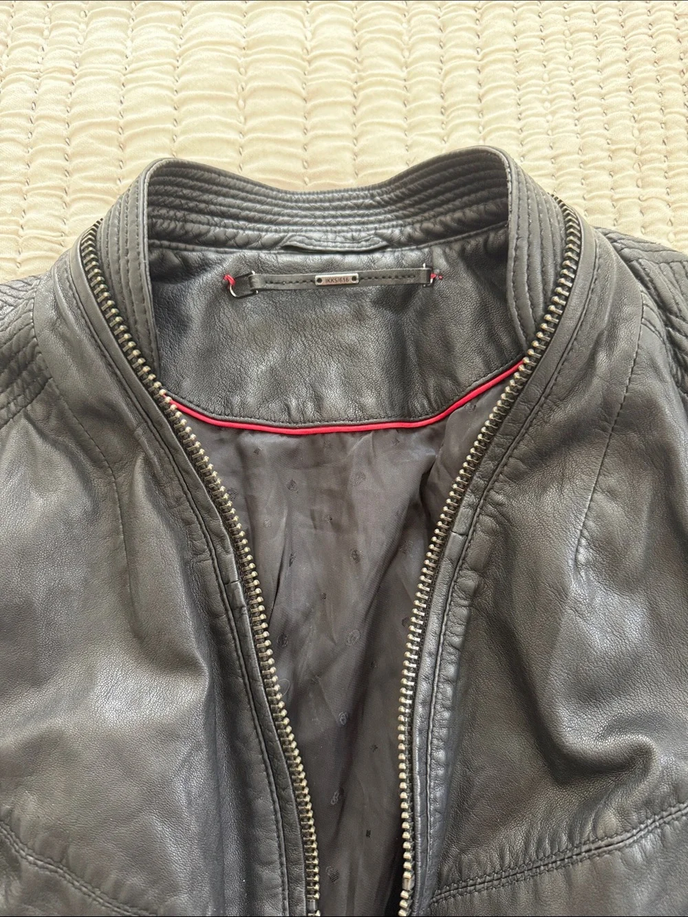 Vintage IKKS Paris Leather Jacket